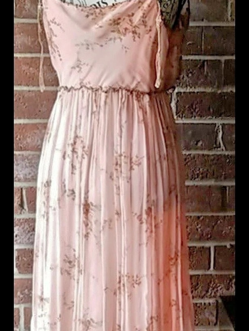 Max Studio Special Edition Floral Silk Maxi Dress Size M
